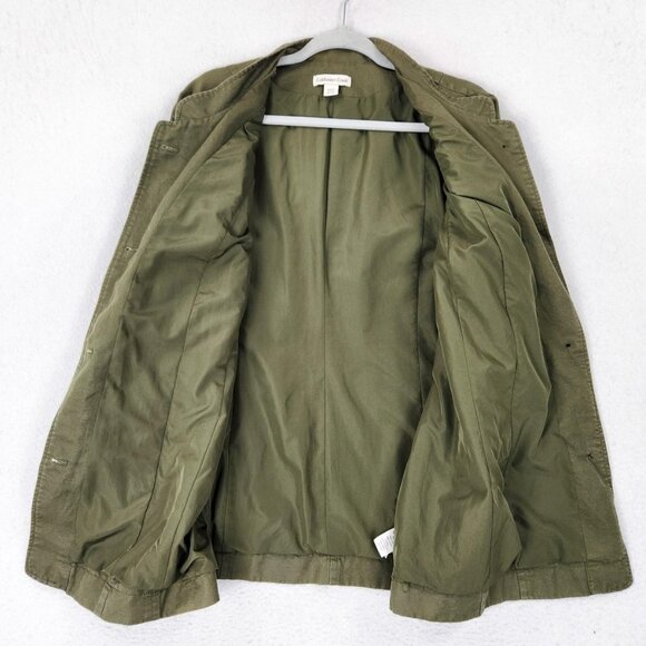 Coldwater Creek Jacket Womens 20 Green Linen Cotton Utility Chore Field Casual - Picture 8 of 13
